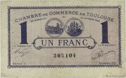 1 Franc FRANCE régionalisme et divers Toulouse 1920 JP.122.42 TTB