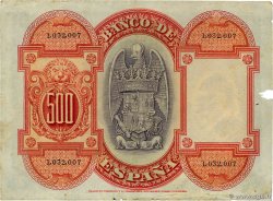 500 Pesetas SPAGNA  1927 P.073a q.BB