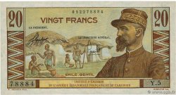 20 Francs Émile Gentil AFRIQUE ÉQUATORIALE FRANÇAISE  1957 P.30 VF+