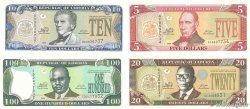 5 au 100 Dollars Lot LIBERIA  2009 P.26 au P.30 FDC