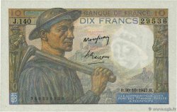 10 Francs MINEUR FRANCE 1947 F.08.18 SUP