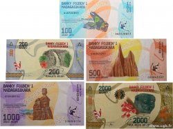100 au 2000 Ariary Lot MADAGASCAR 2017 P.097, P.098, P.099, P.100, P.101 NEUF