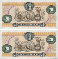 20 Pesos Oro Consécutifs COLOMBIE 1982 P.409d NEUF
