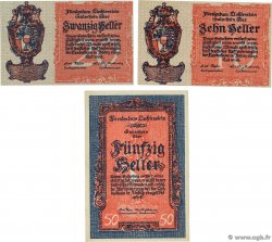 10, 20 et 50 Heller Lot LIECHTENSTEIN 1920 P.01, P.02 et P.03 NEUF