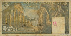 1000 Francs TUNISIE 1950 P.29 B
