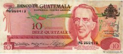 10 Quetzales GUATEMALA 1973 P.061a TB+