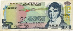 20 Quetzales GUATEMALA 1988 P.062d TTB
