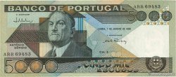 5000 Escudos PORTUGAL 1986 P.182e pr.SUP