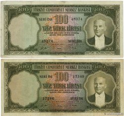 100 Lira Lot TURQUIE 1952 P.167a pr.TB