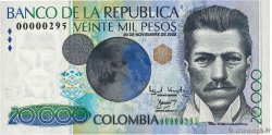 20000 Pesos Petit numéro COLOMBIE  2002 P.454e