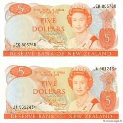5 Dollars Remplacement NEW ZEALAND  1985 P.171b et P.171br UNC-