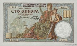 100 Dinara YOUGOSLAVIE  1934 P.031