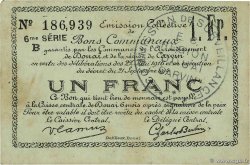 1 Franc FRANCE régionalisme et divers Douai 1916 JP.59-0785 TTB+