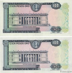 100 Pesos Oro Lot COLOMBIA  1969 P.410b/c AU+