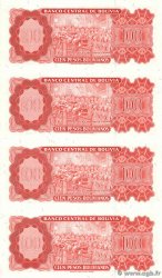 100 Pesos Bolivianos Planche BOLIVIEN  1962 P.163r fST+