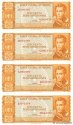 50 Pesos Bolivianos Planche BOLIVIEN  1962 P.162r fST+