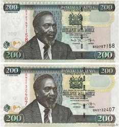 200 Shillings Lot KENYA 2006 P.49b et P.49c SUP