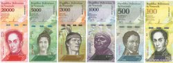 500 à 100000 Bolivares Lot VENEZUELA 2016 P.094b, P.095b, P.096a, P.097b, P.099c et P.100b NEUF