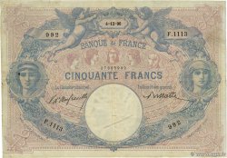 50 Francs BLEU ET ROSE FRANCIA  1896 F.14.08