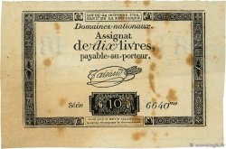 10 Livres filigrane républicain FRANCIA 1792 Ass.36b MBC+