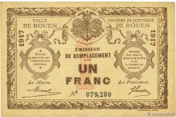 1 Franc FRANCE régionalisme et divers Rouen 1917 JP.110.30 TTB+