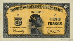 5 Francs AFRIQUE OCCIDENTALE FRANÇAISE (1895-1958) 1942 P.28a SPL