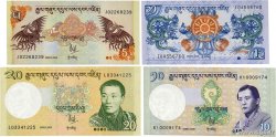1 à 20 Ngultrum Lot BHOUTAN 2006 P.27a, P.28a, P.29a et P.30a NEUF