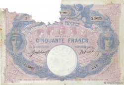 50 Francs BLEU ET ROSE FRANCE 1914 F.14.27 TB
