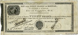 20 Francs Annulé FRANCE Rouen 1801 PS.245b TB