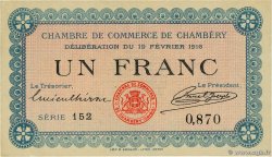 1 Franc FRANCE régionalisme et divers Chambéry 1916 JP.044.05 SUP