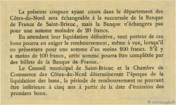 50 Centimes FRANCE régionalisme et divers Saint-Brieuc 1918 JP.111.01 SUP