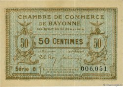 50 Centimes FRANCE régionalisme et divers Bayonne 1916 JP.021.26 SUP