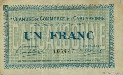 1 Franc FRANCE régionalisme et divers Carcassonne 1917 JP.038.13 TB+