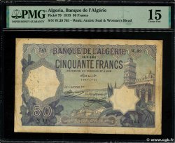 50 Francs ALGÉRIE  1913 P.079