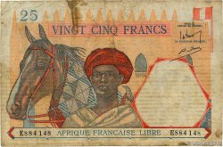 25 Francs type 1941 AFRIQUE ÉQUATORIALE FRANÇAISE Brazzaville 1943 A.115b