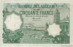 50 Francs ALGERIA  1937 P.080a XF