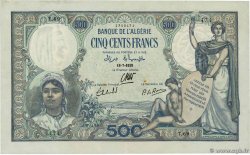 500 Francs ALGERIEN  1939 P.082 fVZ