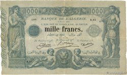 1000 Francs ALGERIA  1924 P.076b VF