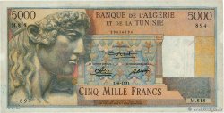 5000 Francs ALGERIA  1951 P.109b VF