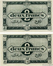 2 Francs Consécutifs ALGERIA  1944 P.102 FDC