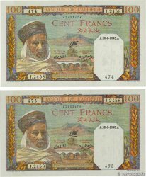 100 Francs Consécutifs ALGERIA  1945 P.085