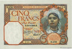 5 Francs ARGELIA  1940 P.077a