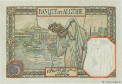 5 Francs ALGERIA  1939 P.077a q.AU