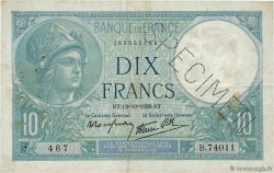 10 Francs MINERVE modifié Spécimen FRANCE  1939 F.07.11Scp