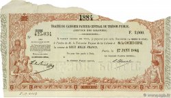 2000 Francs INDOCINA FRANCESE  1884 P.-- MB
