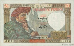 50 Francs JACQUES CŒUR FRANCE 1941 F.19.14