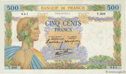 500 Francs LA PAIX FRANCE  1940 F.32.05 XF+