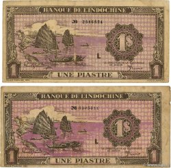 1 Piastre violet Lot INDOCHINE FRANÇAISE 1943 P.060