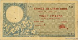 20 Francs NEW CALEDONIA  1921 P.20 F+