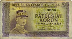 50 Korun TCHÉCOSLOVAQUIE 1945 P.062a TB